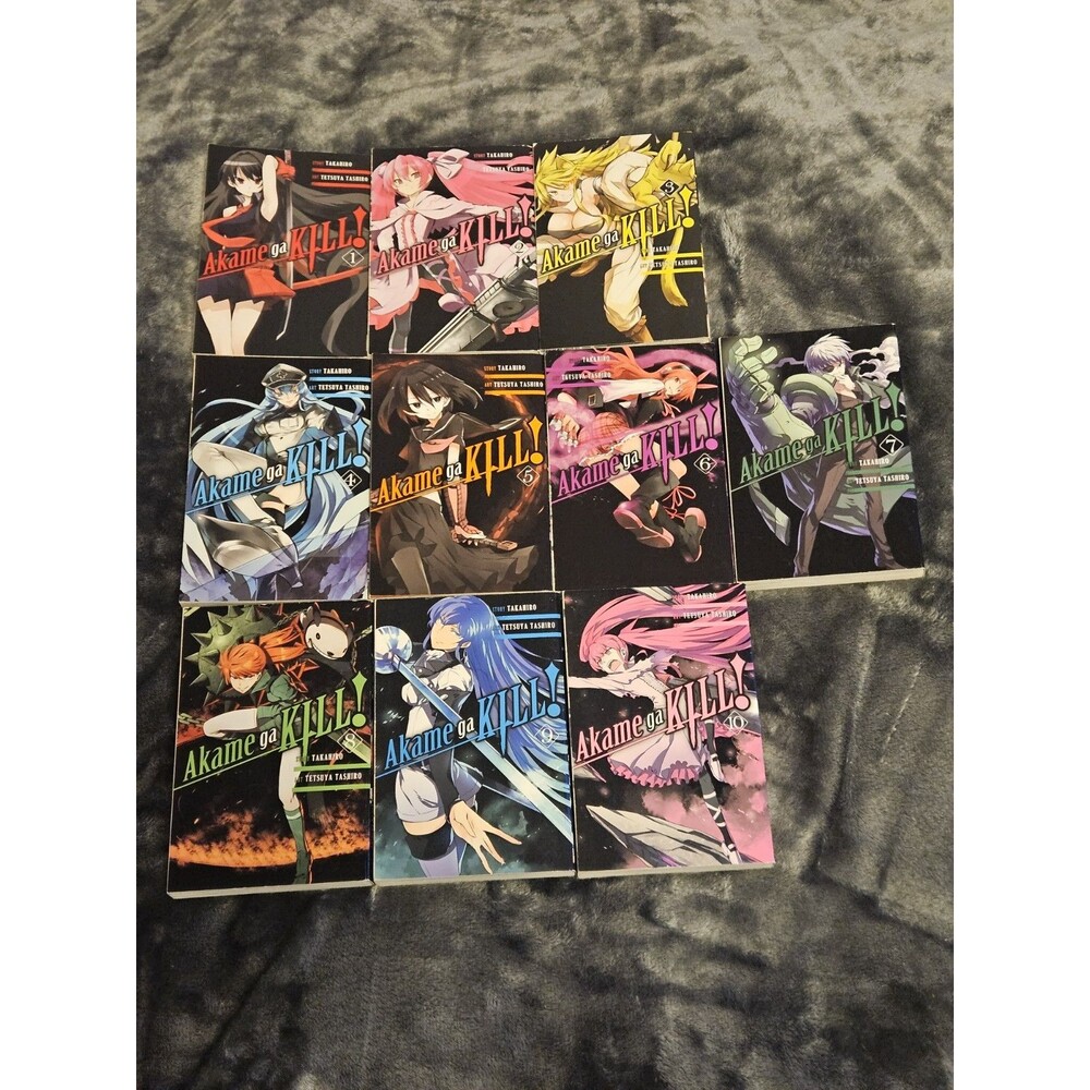Akame ga Kill! Manga Vol 1-10 English Yen Press Takahiro - GREAT CONDITION